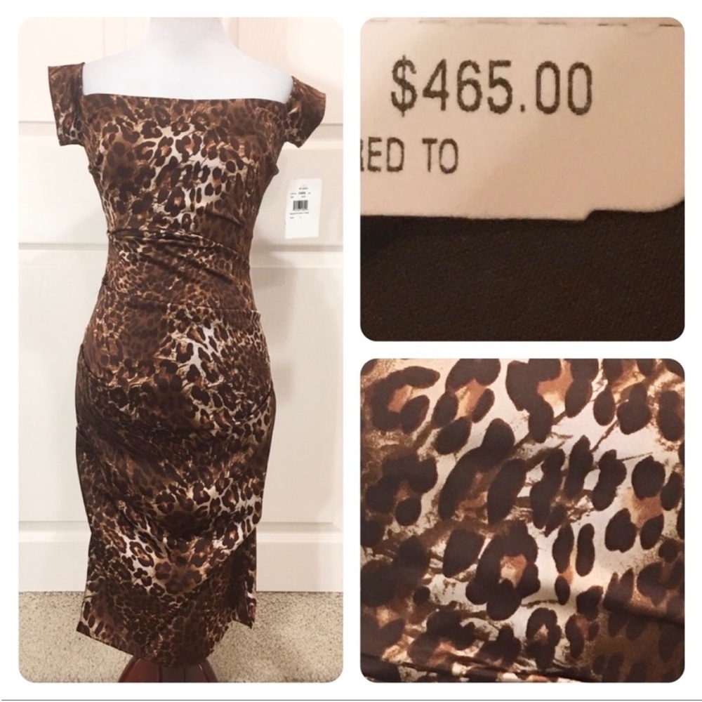 NWT Nicole Miller leopard print dress